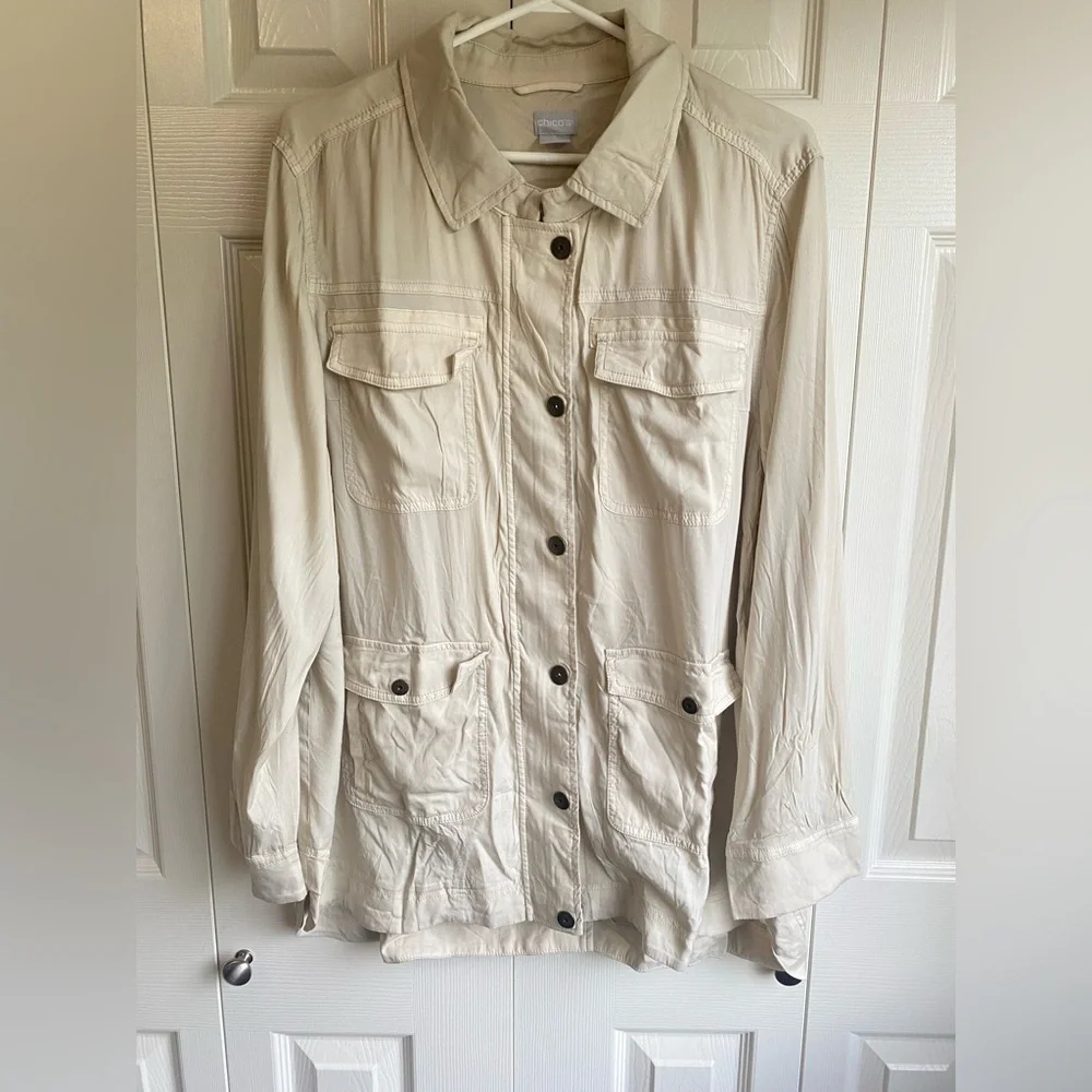 NWT Chico’s Utility Curpo LS Jacket - Picture 2 of 9
